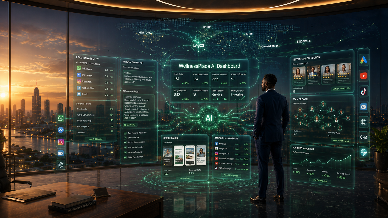 WellnessPlace AI business command center